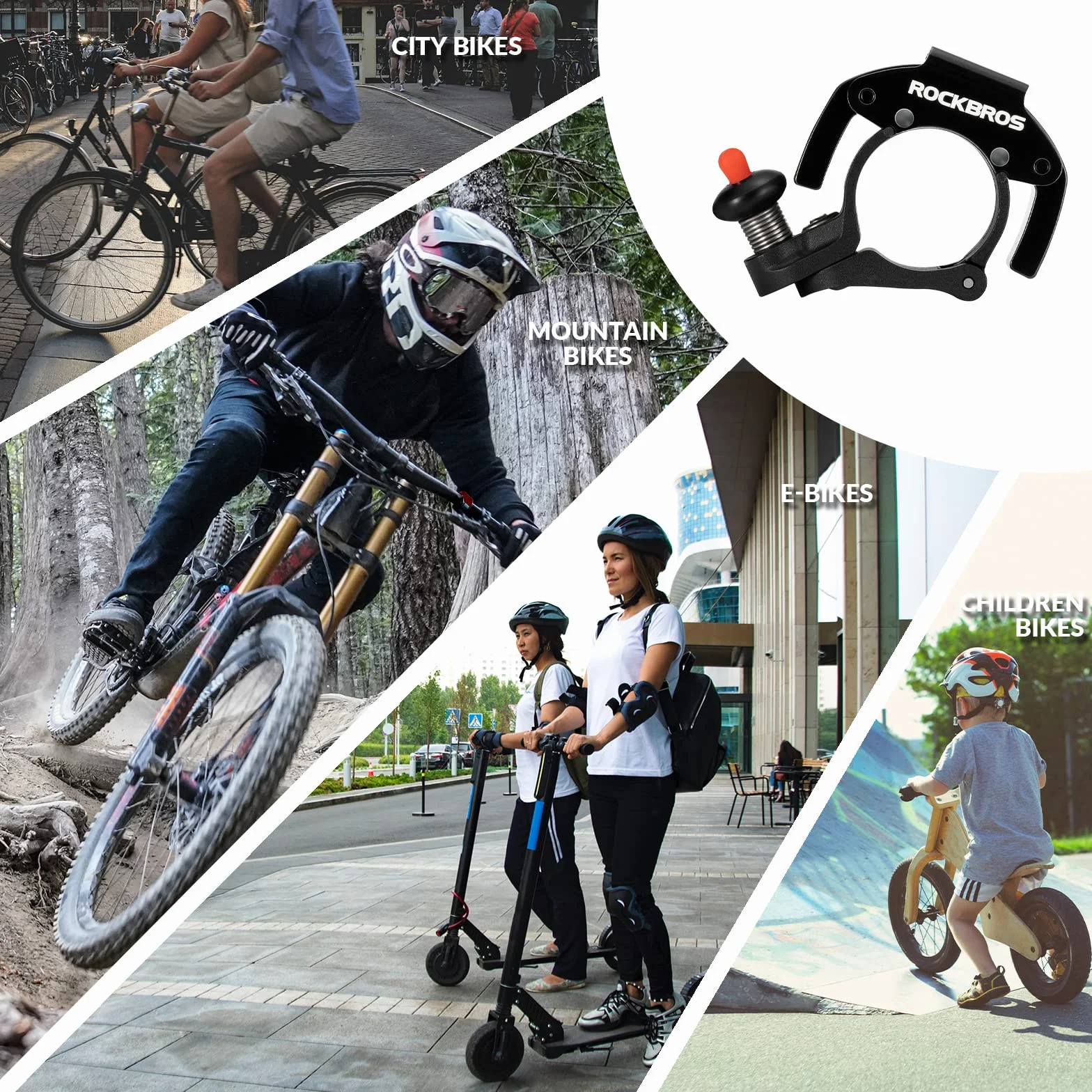 ROCKBROS Campanello Bici Mini Nascosto 100db Manubrio 22mm Accessori Bici
