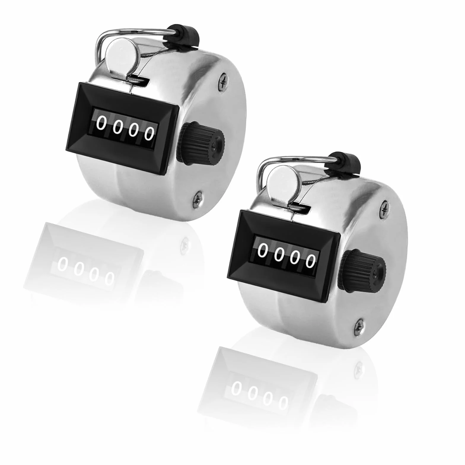Contapersone Manuale in Metallo con Display a 4 Cifre, Contatore a Clicker Portatile per Corsa Golf Baseball