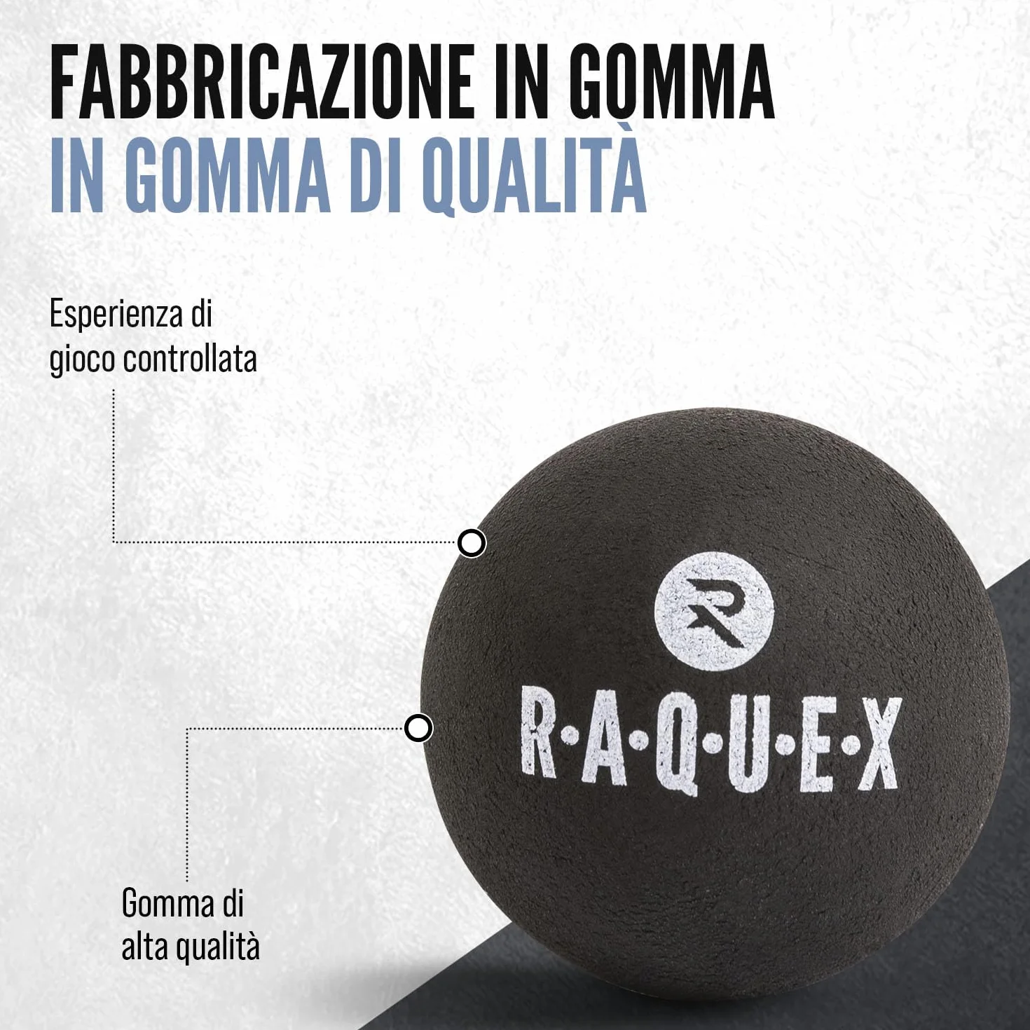 Raquex Palline da Squash Tubo 3-4 Velocitàs Punto Rosso Blu Giallo Singolo Doppio