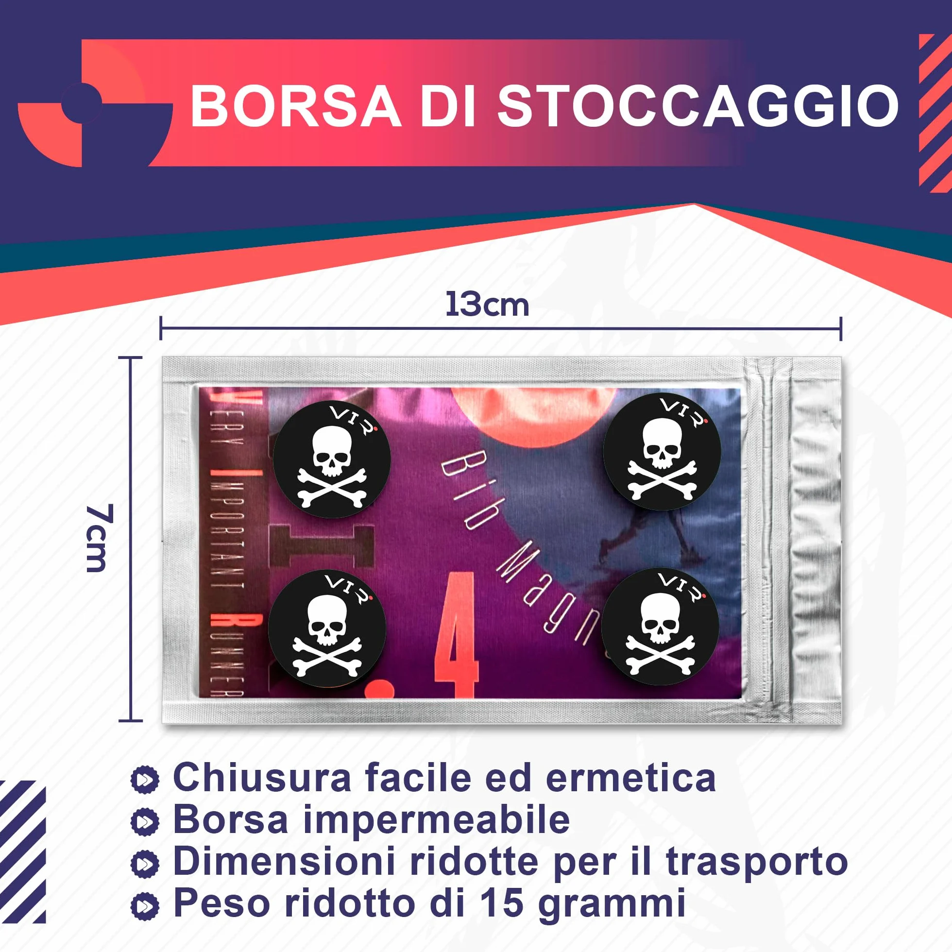 Magneti Pettorali Running Ultra Forti - 4 Pezzi - Fissaggio Sicuro per Maratona, Trail e Triathlon