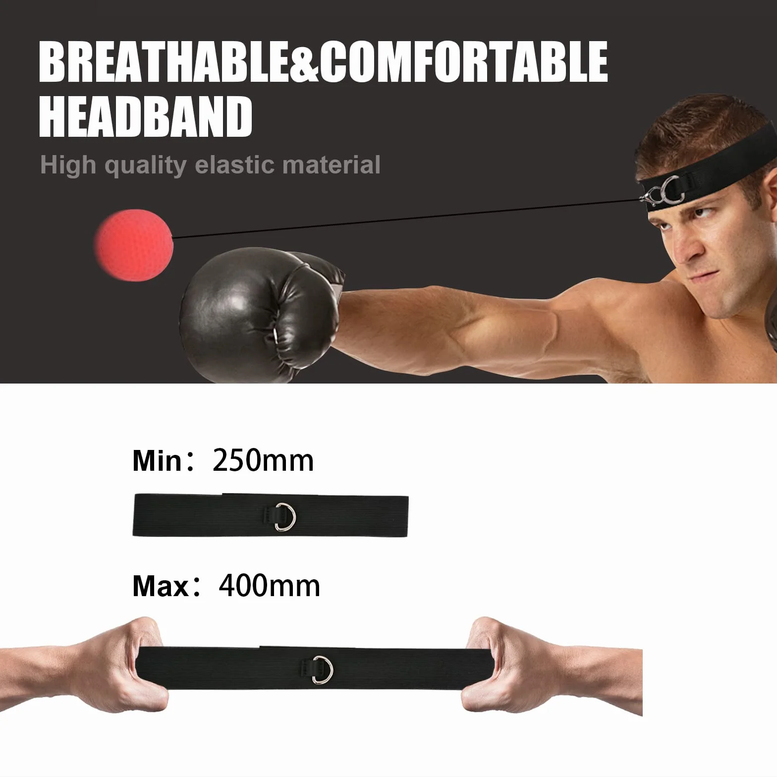 Boxing Reflex Ball, Reflex Ball Plus Fasce Regolabili, Coordinazione Occhio Mano Attrezzature da Allenamento Boxe