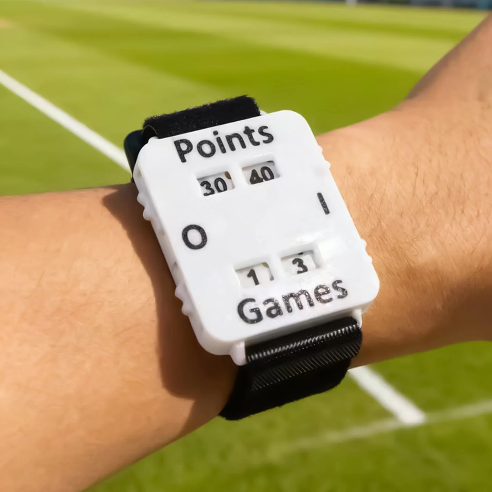 Bracciale Contatore Punteggi – Misuratore Regolabile Grande Schermo Cinturino da Polso Tennis per Adulti Uomini Donne Sport