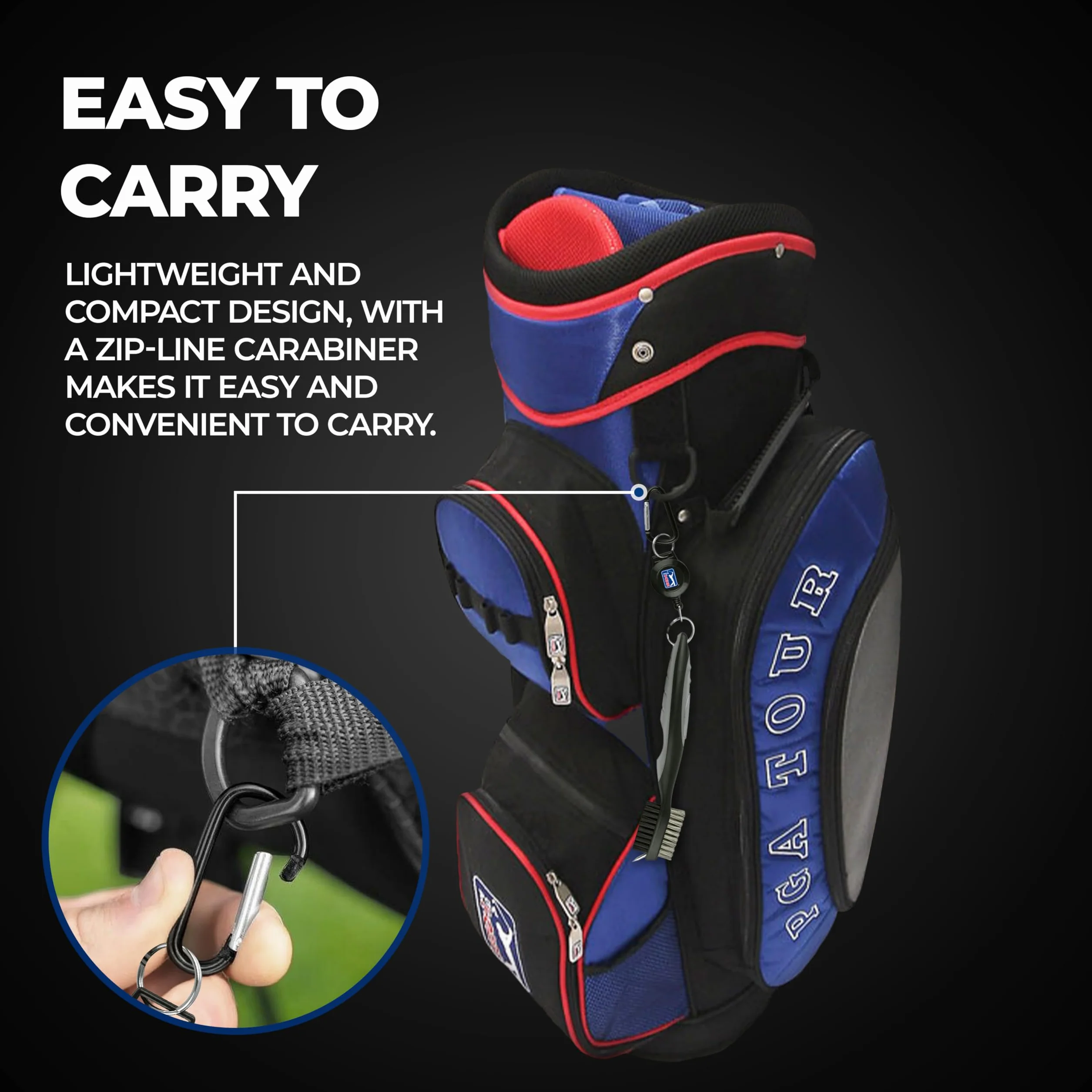 PGA Deluxe Dual Sided Golf Club Spazzola e Groove Cleaner