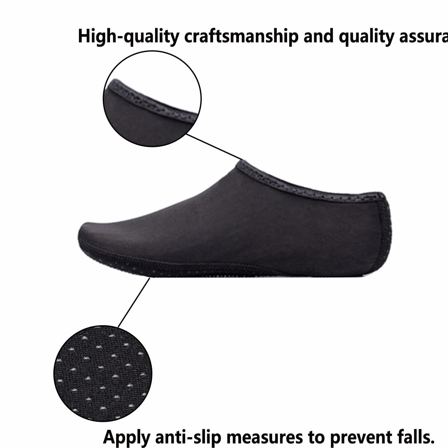 1 Paio Calze Acquatiche – Design Scalzo per Nuoto/Yoga – Suola Antiscivolo Uomo/Donna/Bambino – Leggere e Traspiranti