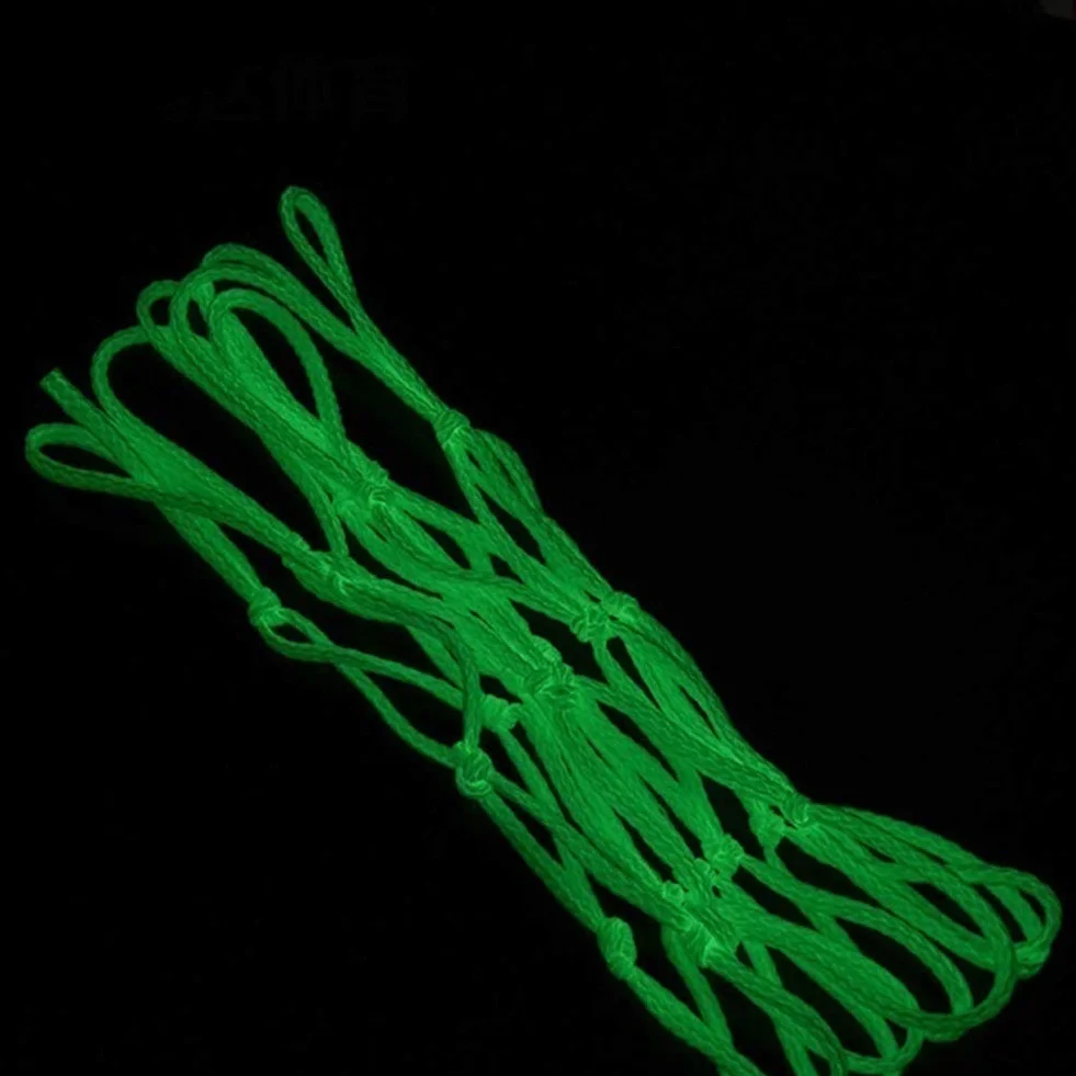 Rete da basket verde fluorescente in nylon intrecciato autoluminosa per esterni
