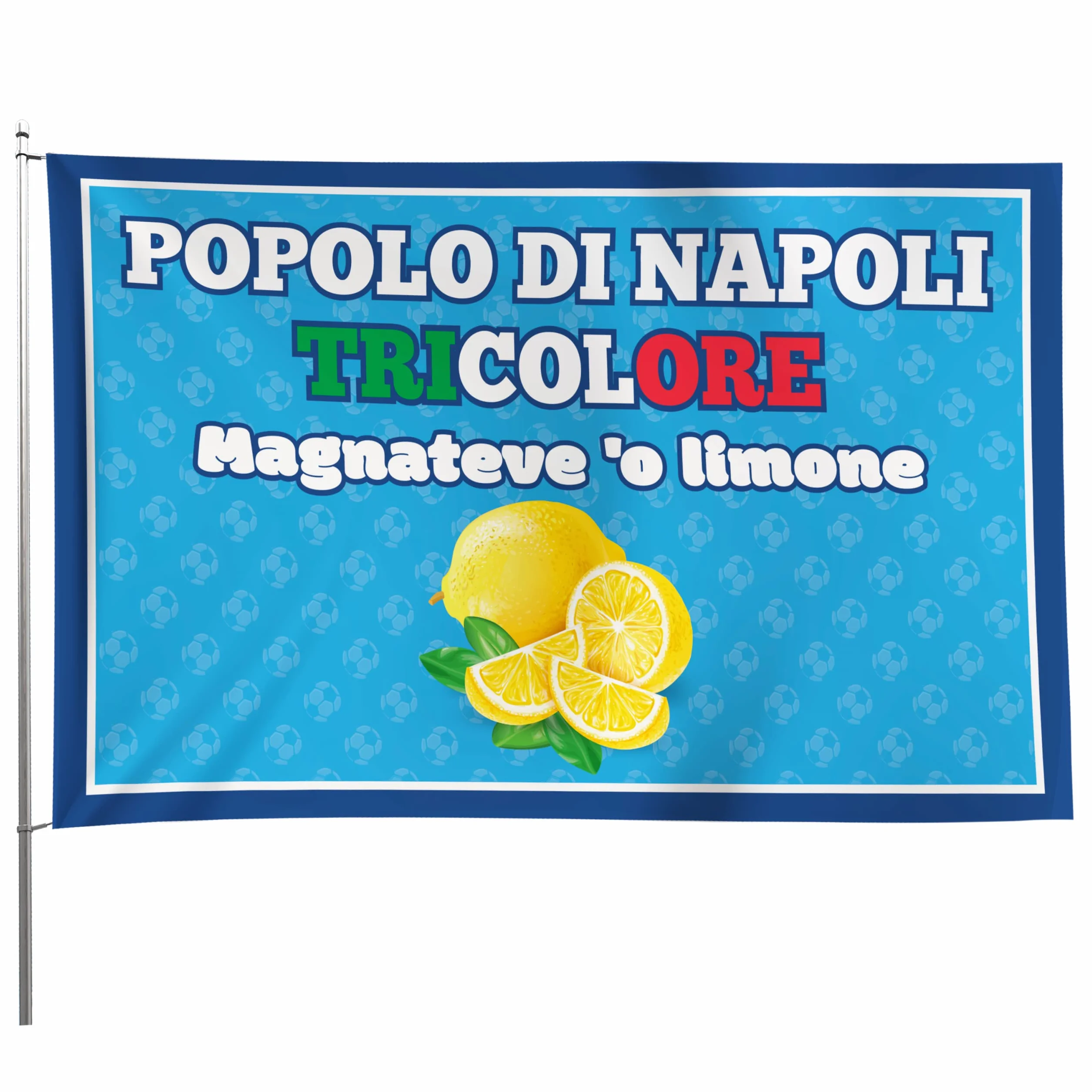 Bandiera 4° Scudetto Popolo di Napoli 90x150 cm - Gadget Calcio Tifoso