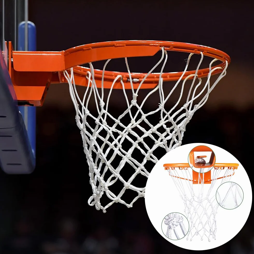 Cerioll Rete da basket taglia standard resistente alla pioggia e al sole bianco