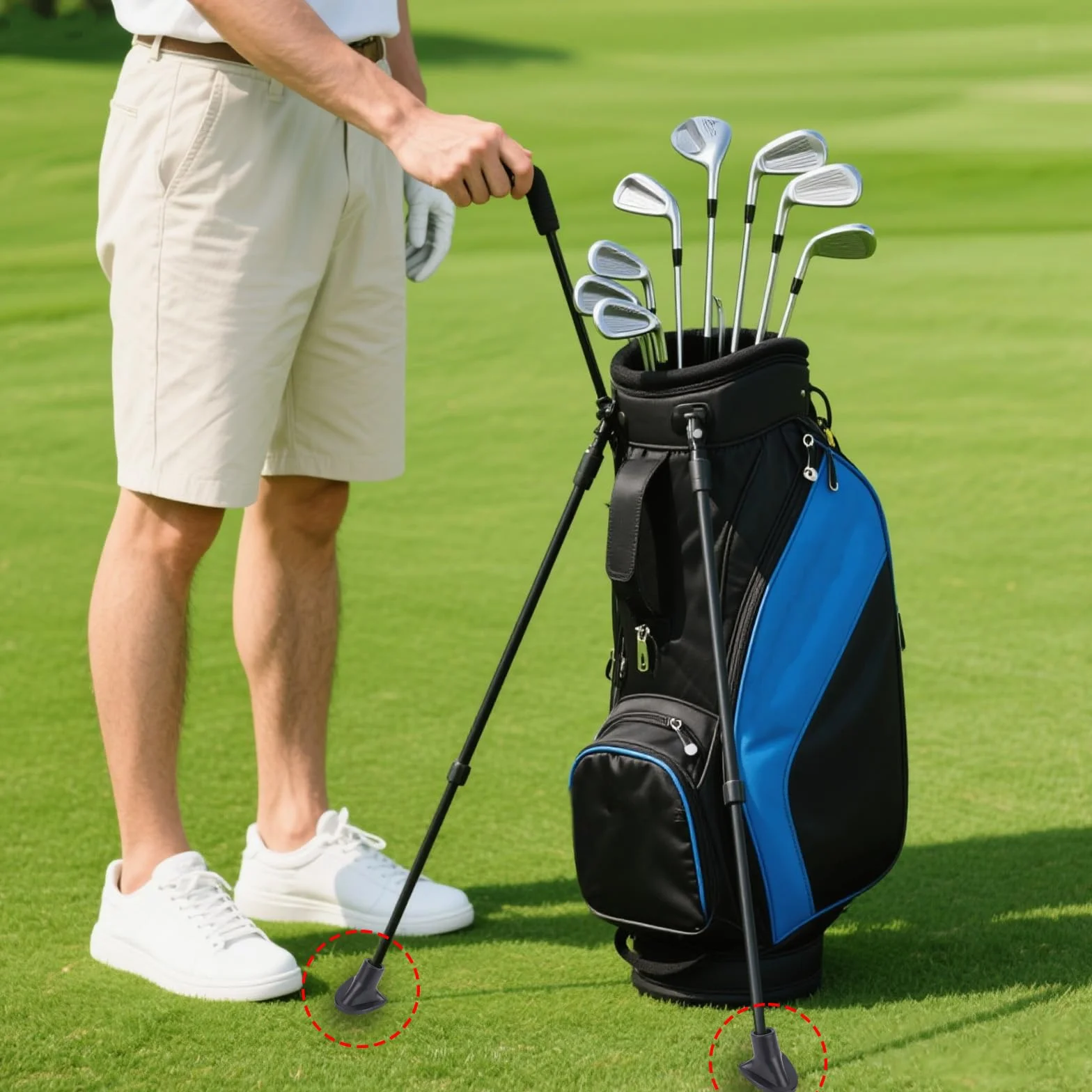 Penitue 2pz Supporti Sacche da Golf, Piedini di Ricambio in Silicone