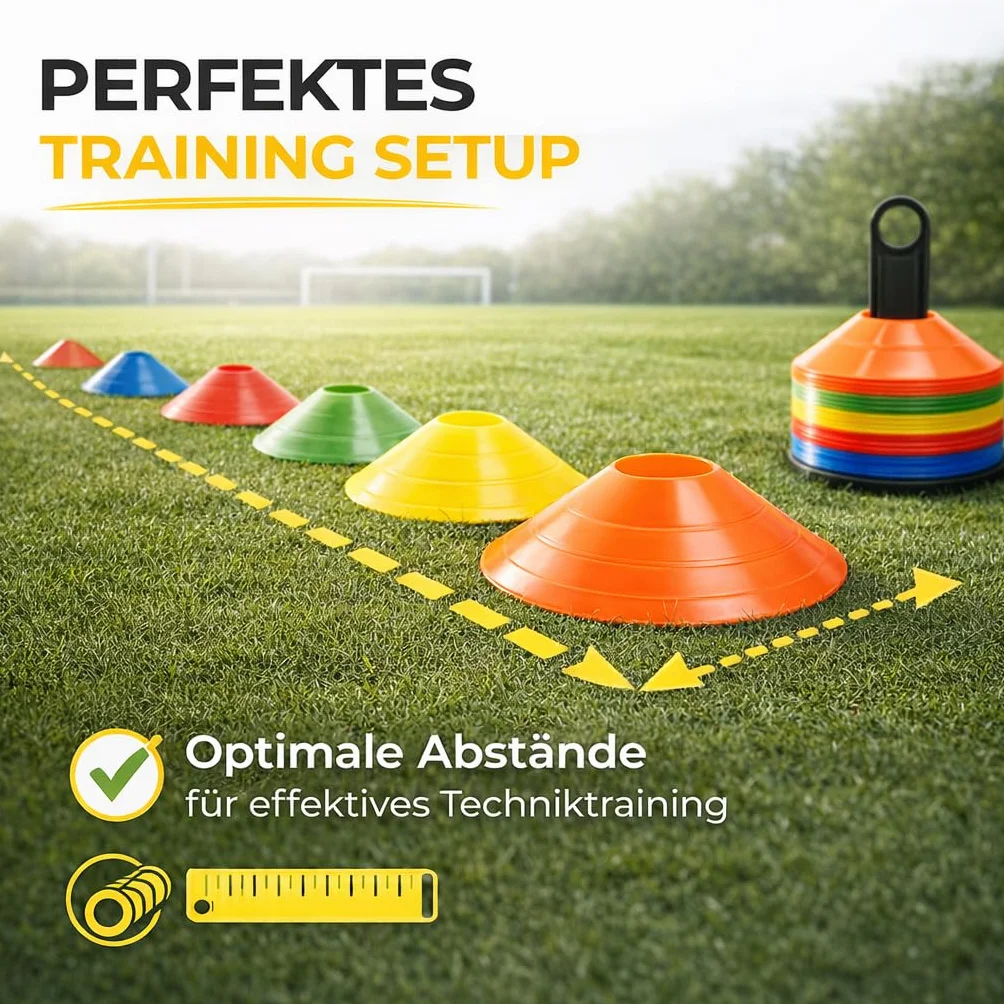 Timo Klingler Coni di Marcatura per Slalom Accessori da Calcio Allenamento