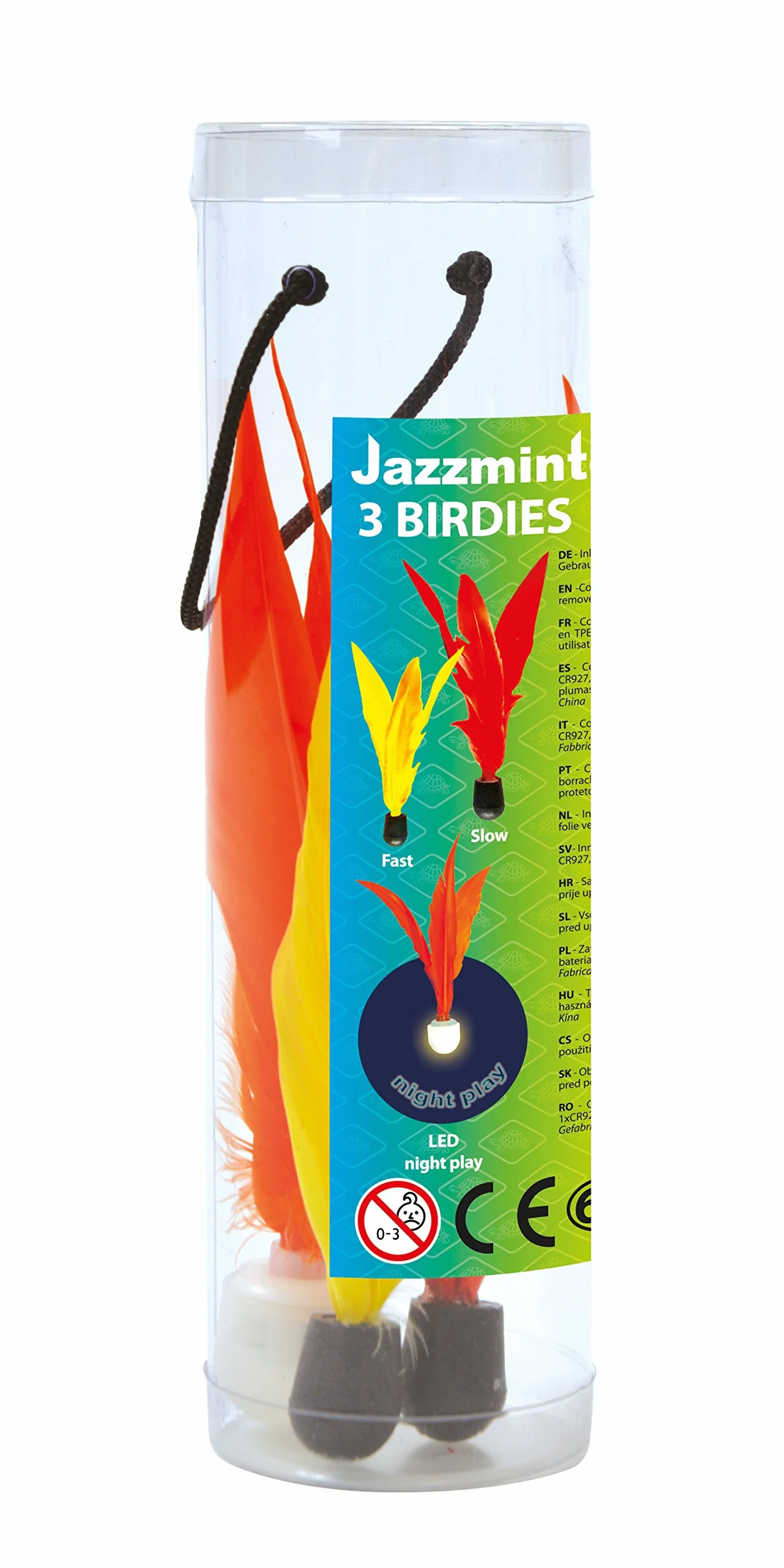 Schildkröt Jazzminton Birdies Ricambio 3 Pezzi con LED per Gioco Notturno