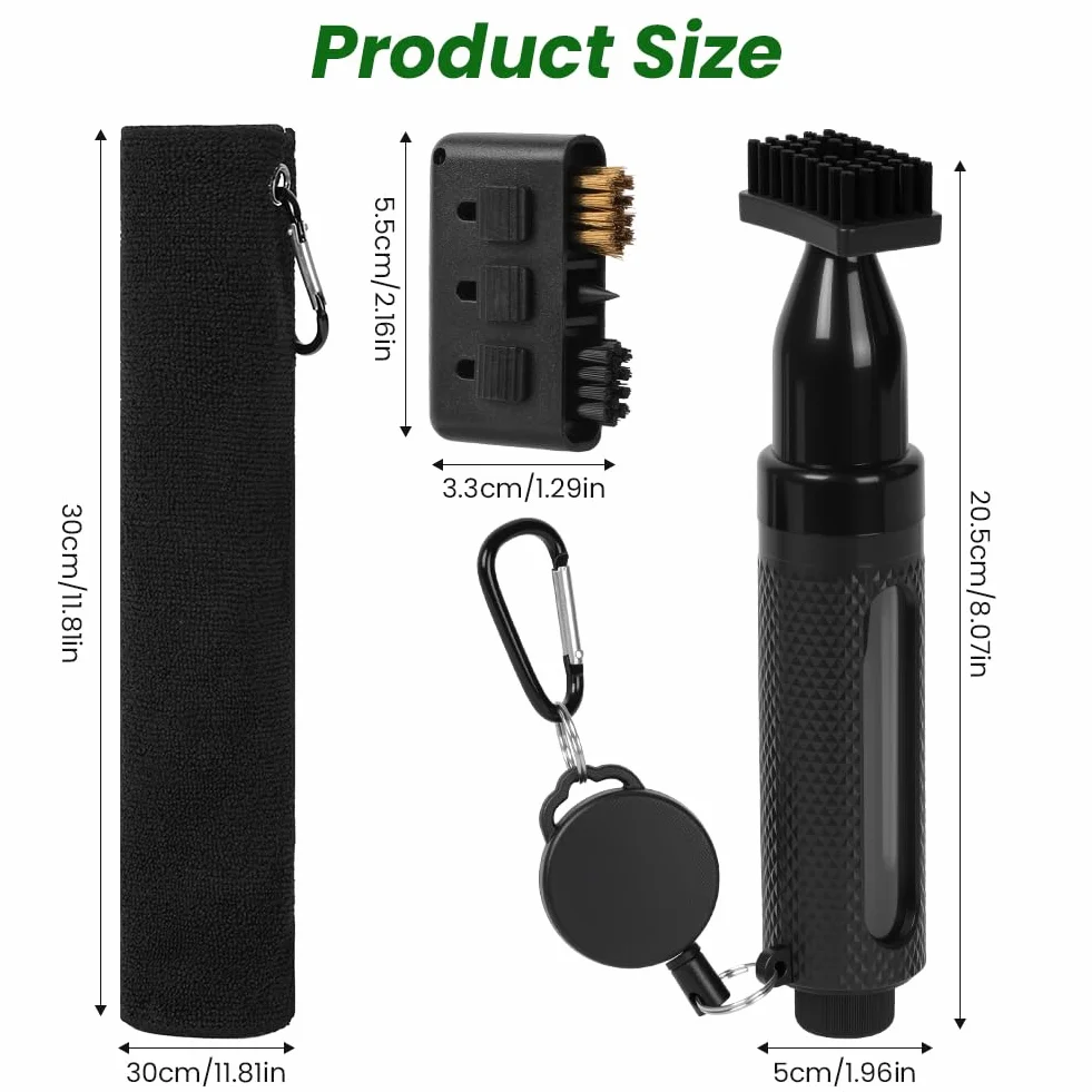 flintronic 2/3 Pezzi Kit di Pulizia per Golf Accessori da Golf