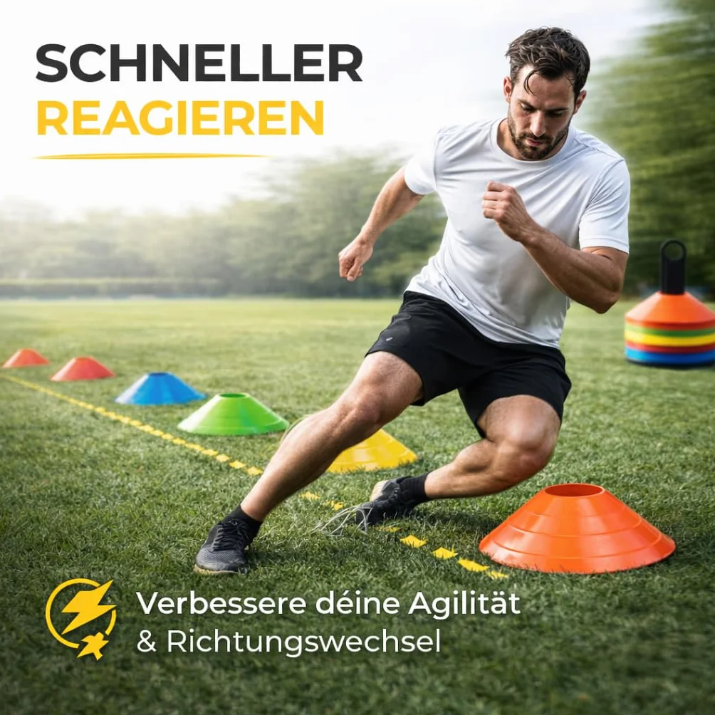 Timo Klingler Coni di Marcatura per Slalom Accessori da Calcio Allenamento