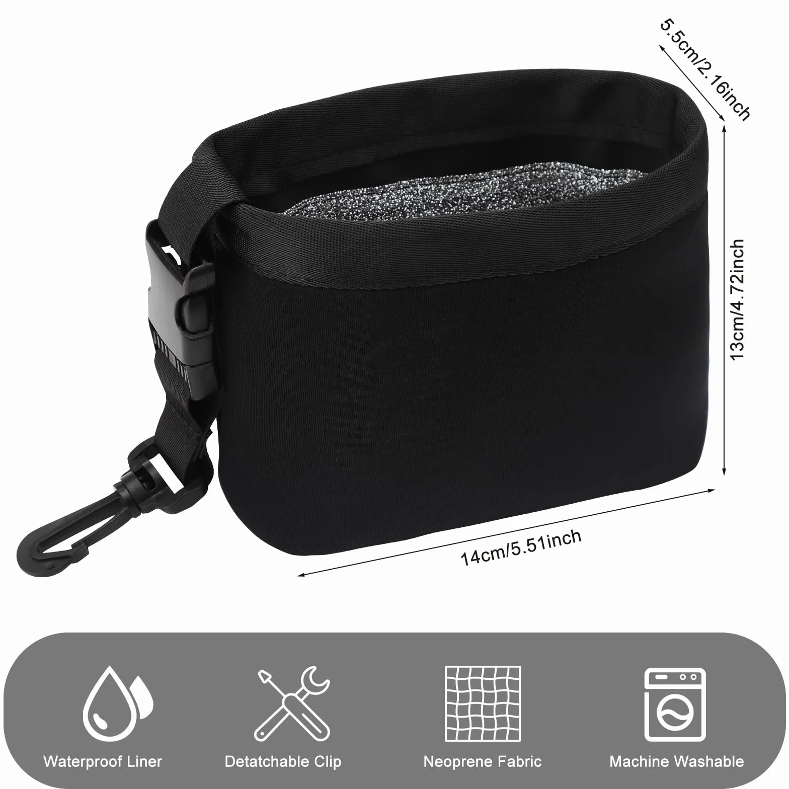 Borsa per Pulizia Mazze da Golf e Palline Clip Staccabile Lavabile