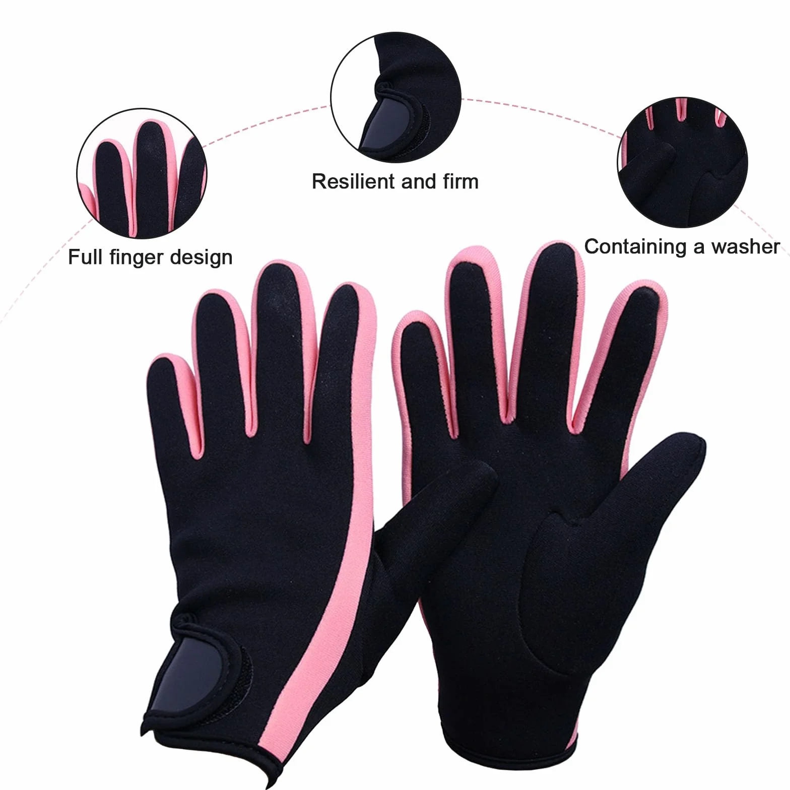 Guanti termici da immersione da 2 mm, guanti elastici in neoprene, guanti termici sportivi per muta in neoprene