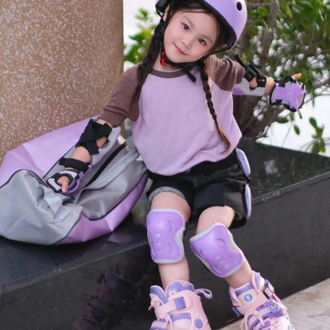 Kit di protezione per pattini a rotelle per bambini, 6 pezzi