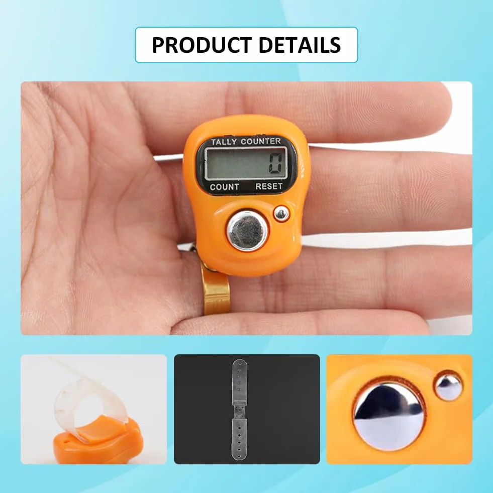 Contatore Elettronico Digitale 3 Pezzi Mini Finger Counter Hand Held Display