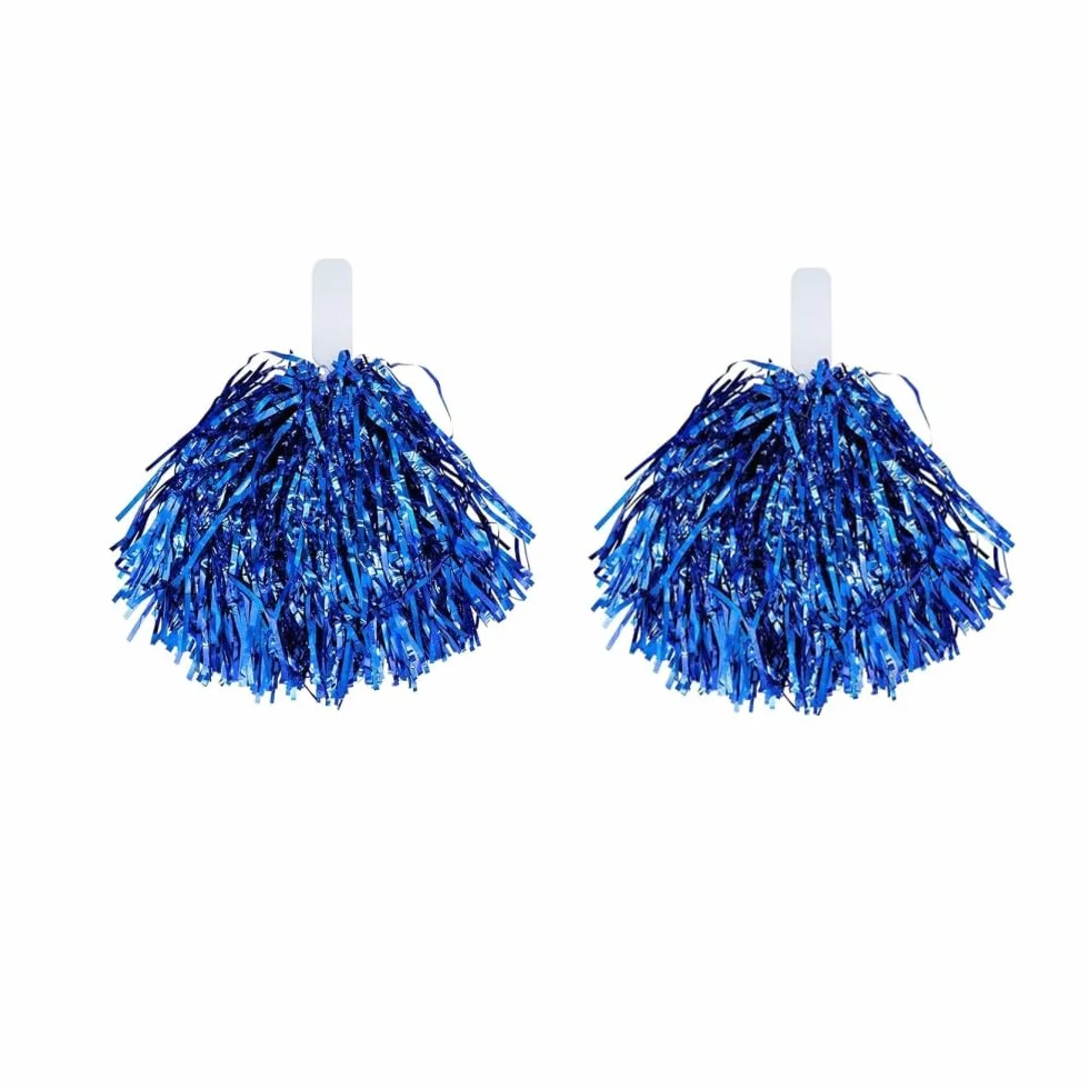 Pompon per Cheerleader Sport e Danza, Pompon a Sfera in Metallo 2 Pezzi