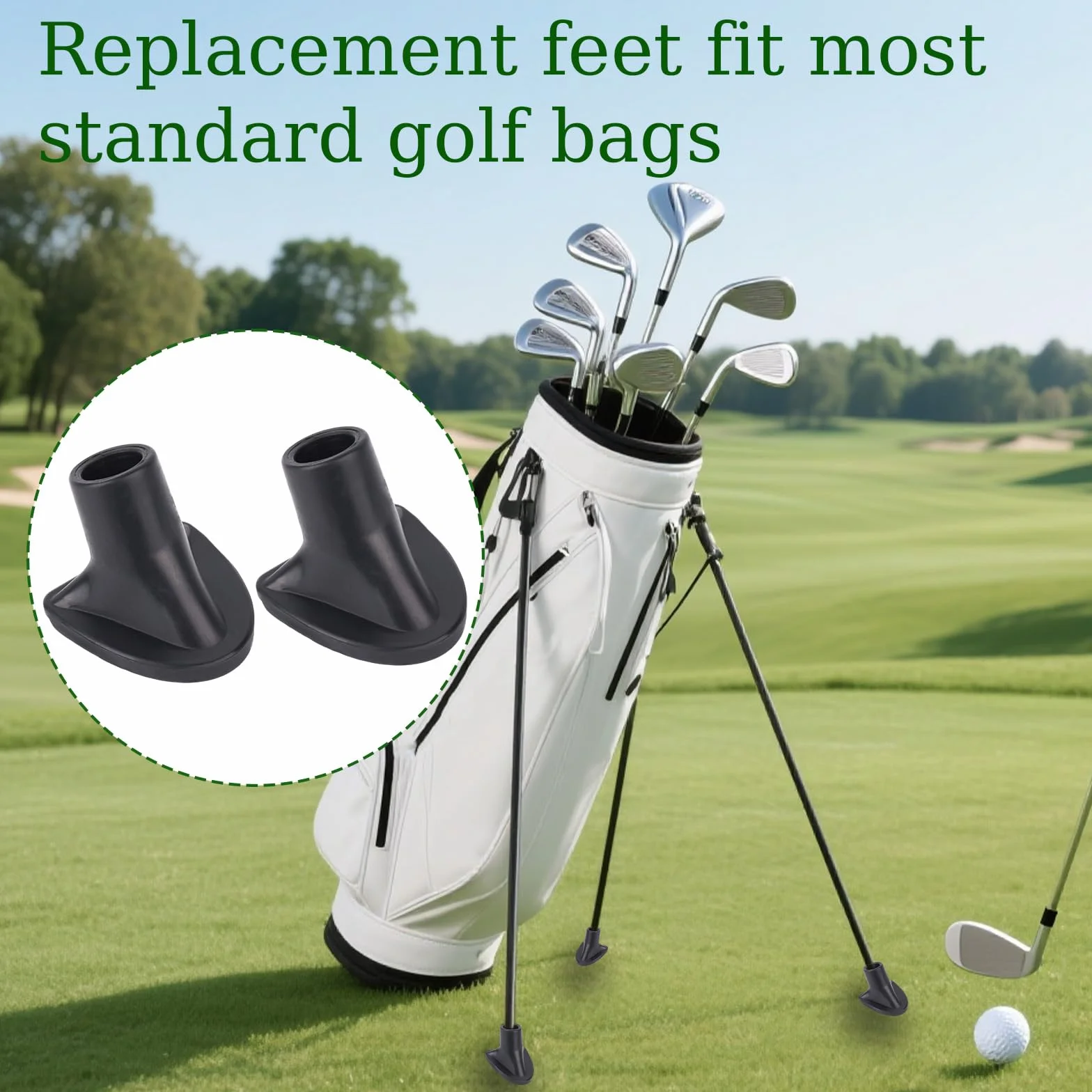 Penitue 2pz Supporti Sacche da Golf, Piedini di Ricambio in Silicone