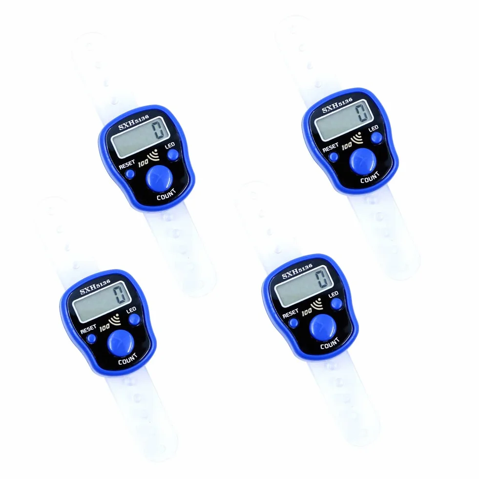DollaTek 4 pz Mini Punto Marker Riga Dito Contatore LCD Display Elettronico Digitale