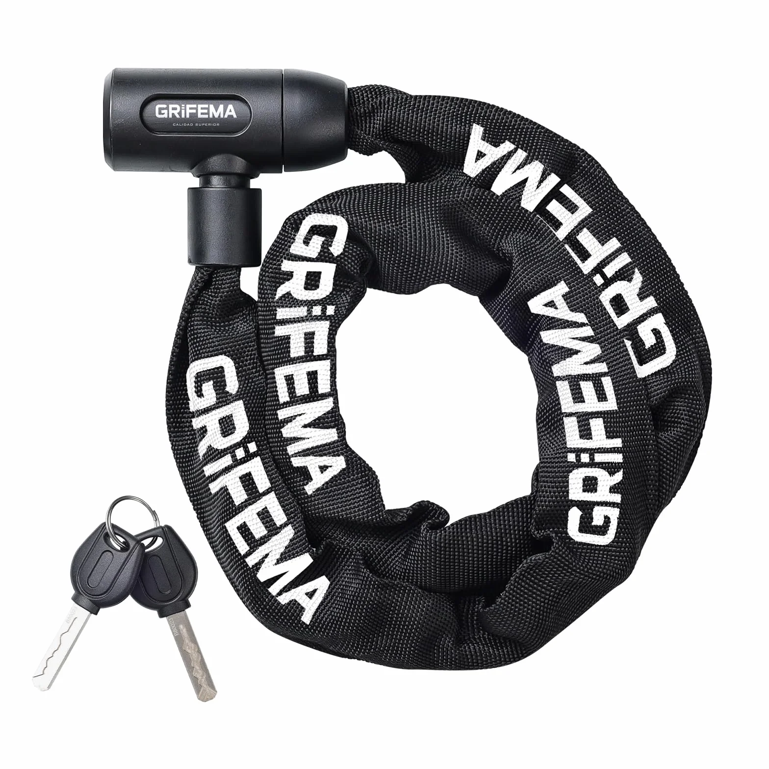 GRIFEMA GA1201-12 Lucchetto antifurto per bicicletta a catena 120 cm nero