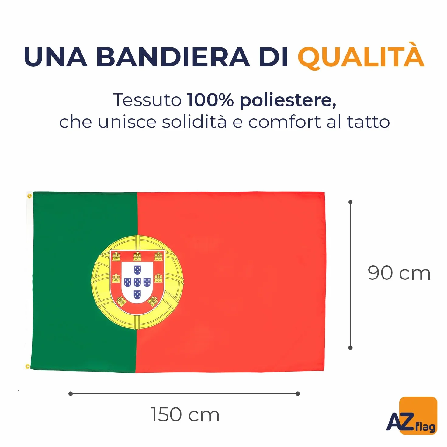 AZ FLAG Bandiera Portogallo 150 x 90 cm - Bandiera Portoghese