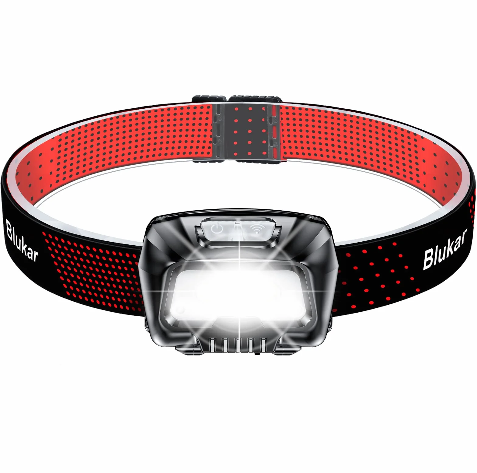 Blukar Torcia Frontale LED Ricaricabile 2000 Lumen IPX5 Impermeabile con Sensore Movimento 6 Modalità