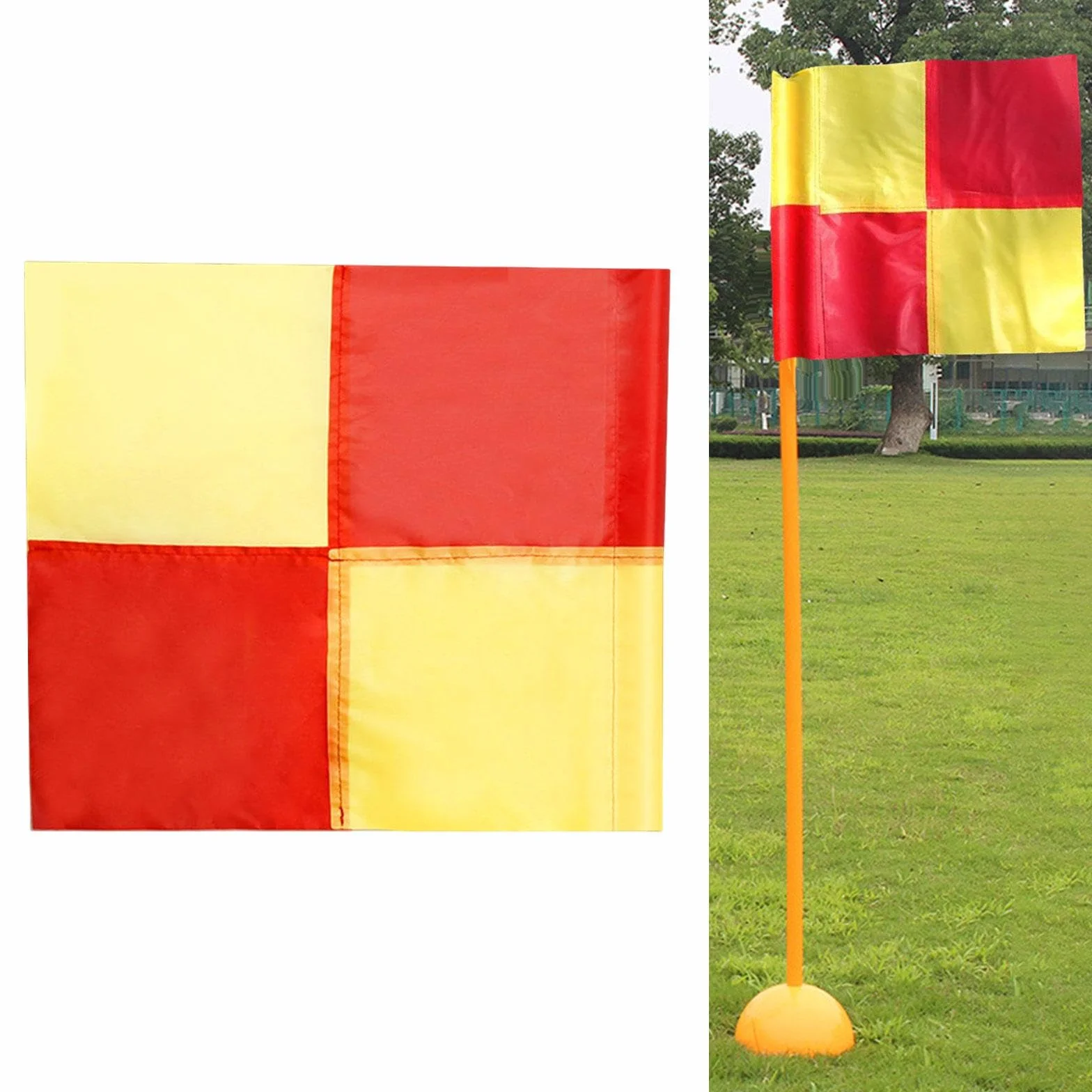 Perfk Attrezzatura per l'Allenamento con Bandierine da Calcio, Resistenti alle Intemperie