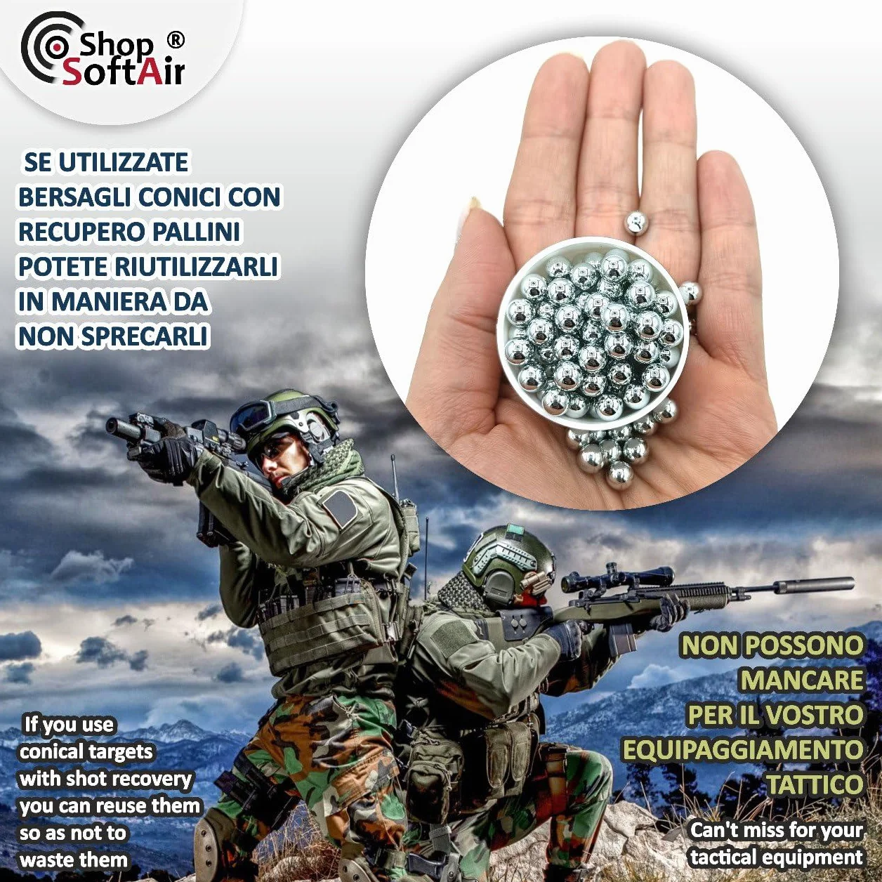 Pallini in Metallo 6 mm 0,80 g per Pistole Fucili Softair Airsoft 250 pezzi