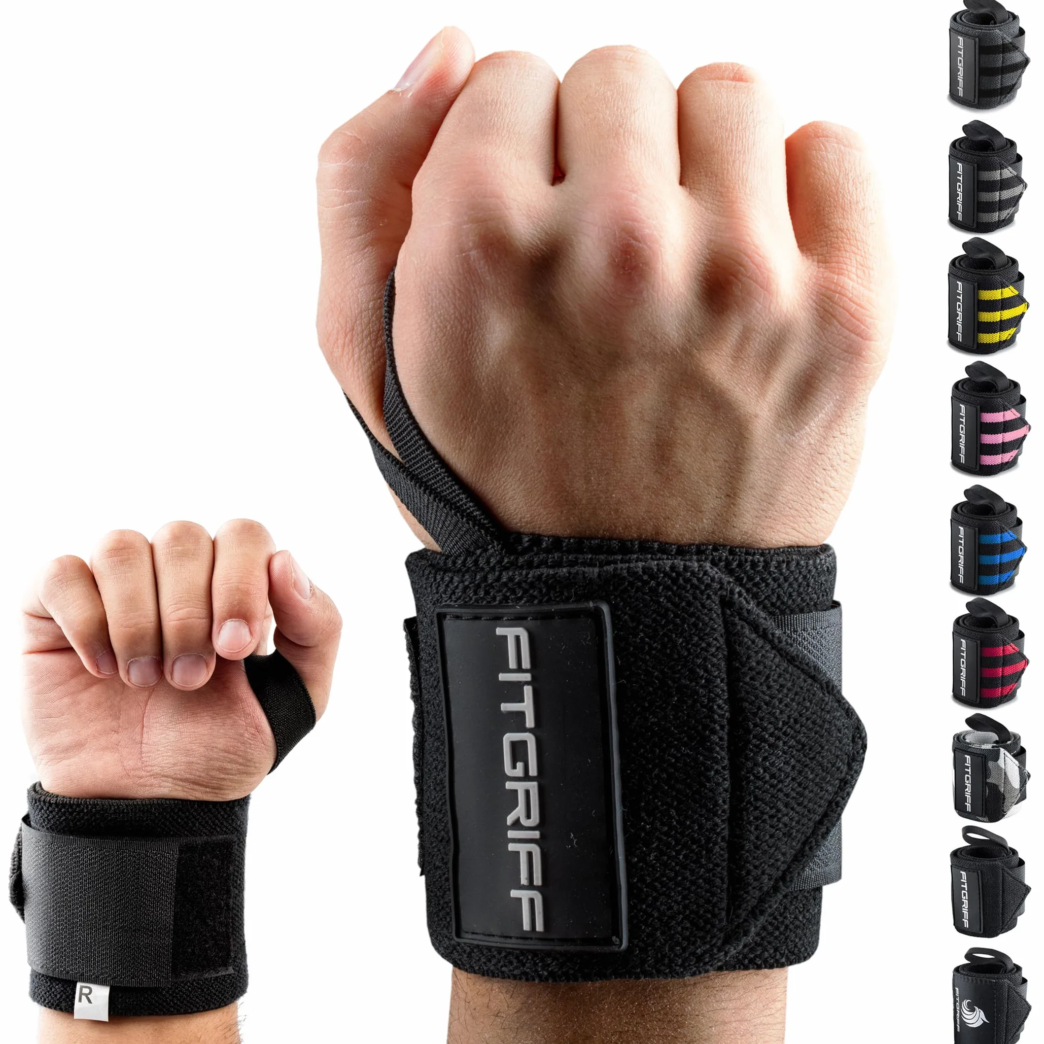 Fitgriff® Polsini Palestra Professionali per Fitness e Bodybuilding Uomo Donna