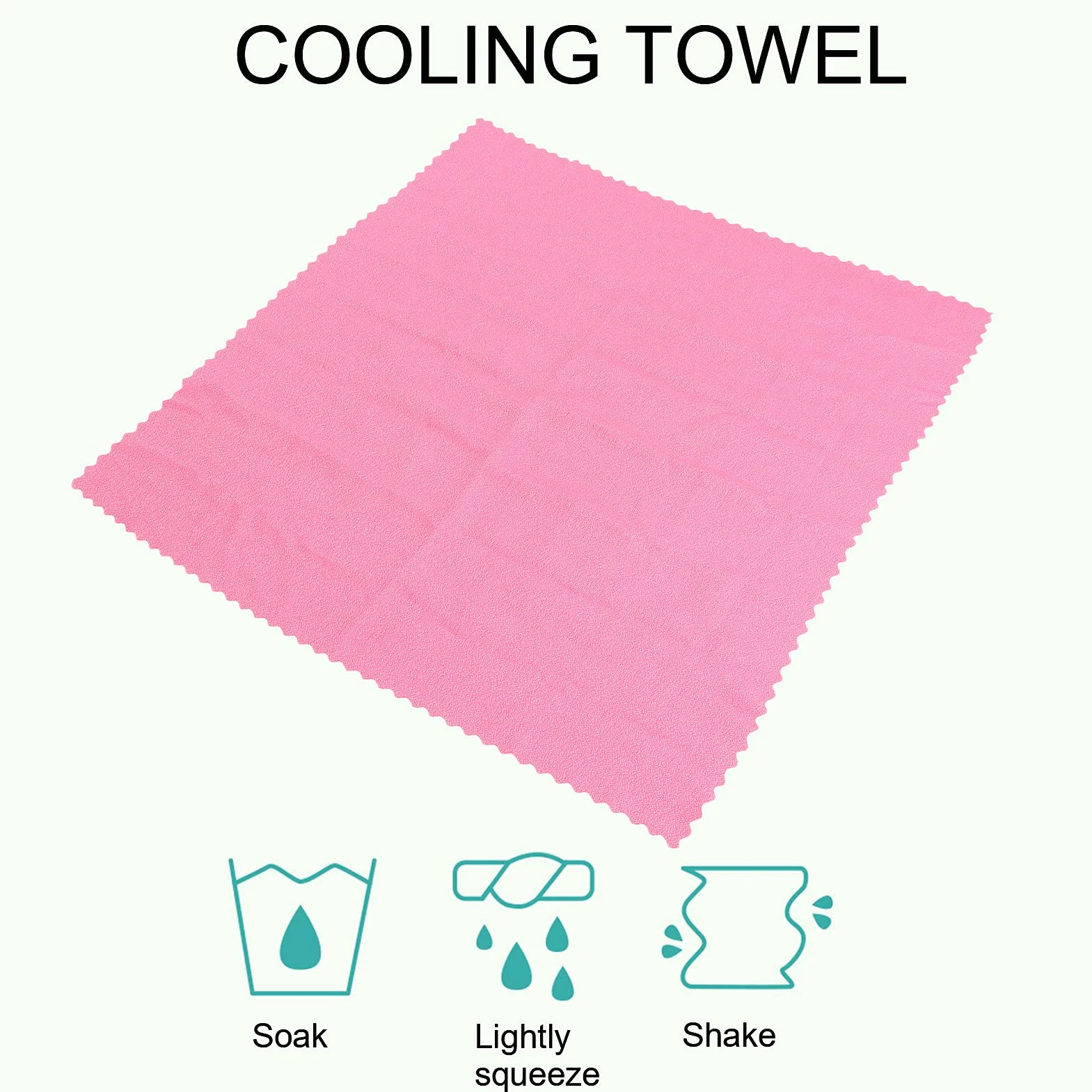 Asciugamano Rinfrescante Freddo Istantaneo con Custodia in Silicone, Viaggio per Bambini e Donne, Bandana Palestra Ad Asciugatura Rapida