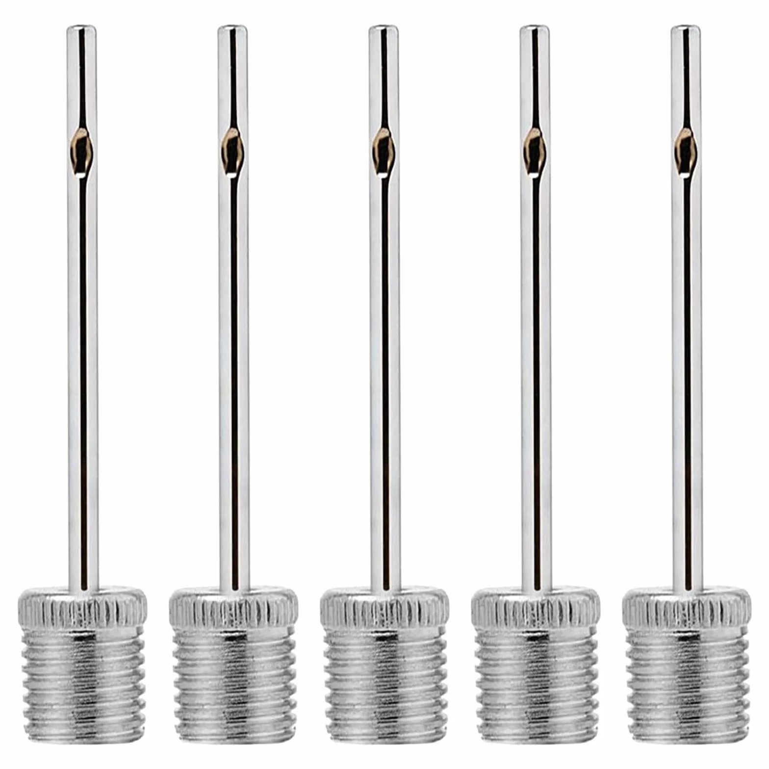 Set di 5 Ago per Gonfiare Palloni in Acciaio Inox, Spillo per Valvola Pompa