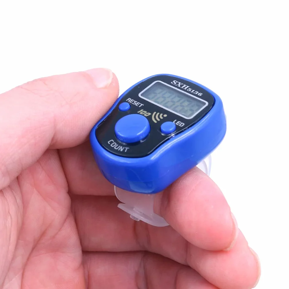 DollaTek 4 pz Mini Punto Marker Riga Dito Contatore LCD Display Elettronico Digitale