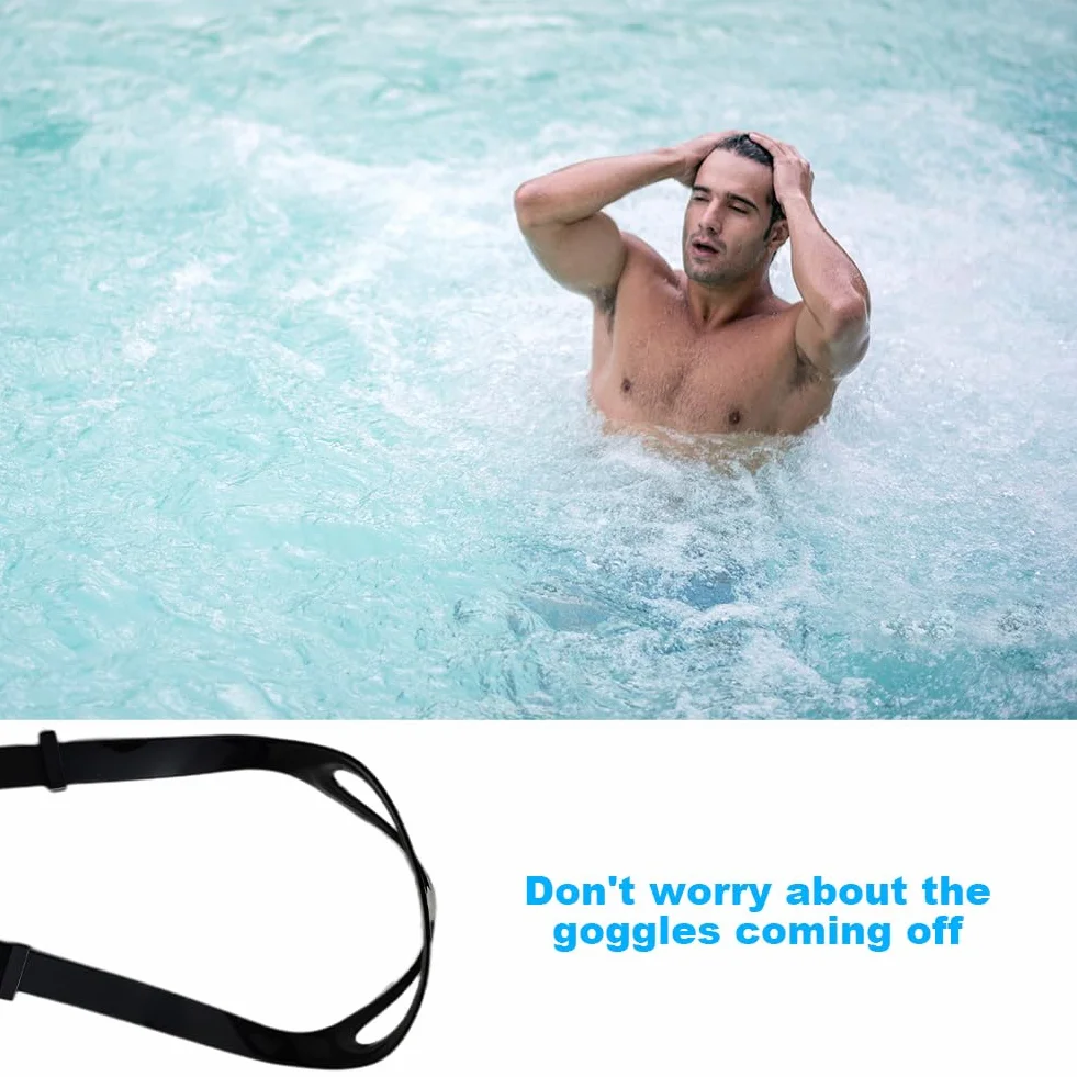 Faderr 2 pezzi Silicone Dive Mask Strap Sostituzione Universale Maschera Cinturino, Occhiali Da Nuoto Occhiali Cinturino In Silicone Fascia Della Testa Accessori per Immersioni Nuotata Snorkel