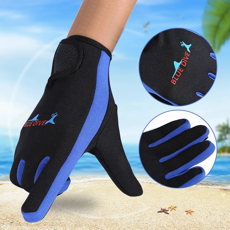 Guanti in neoprene da 1,5 mm antiscivolo per immersioni subacquee e snorkeling