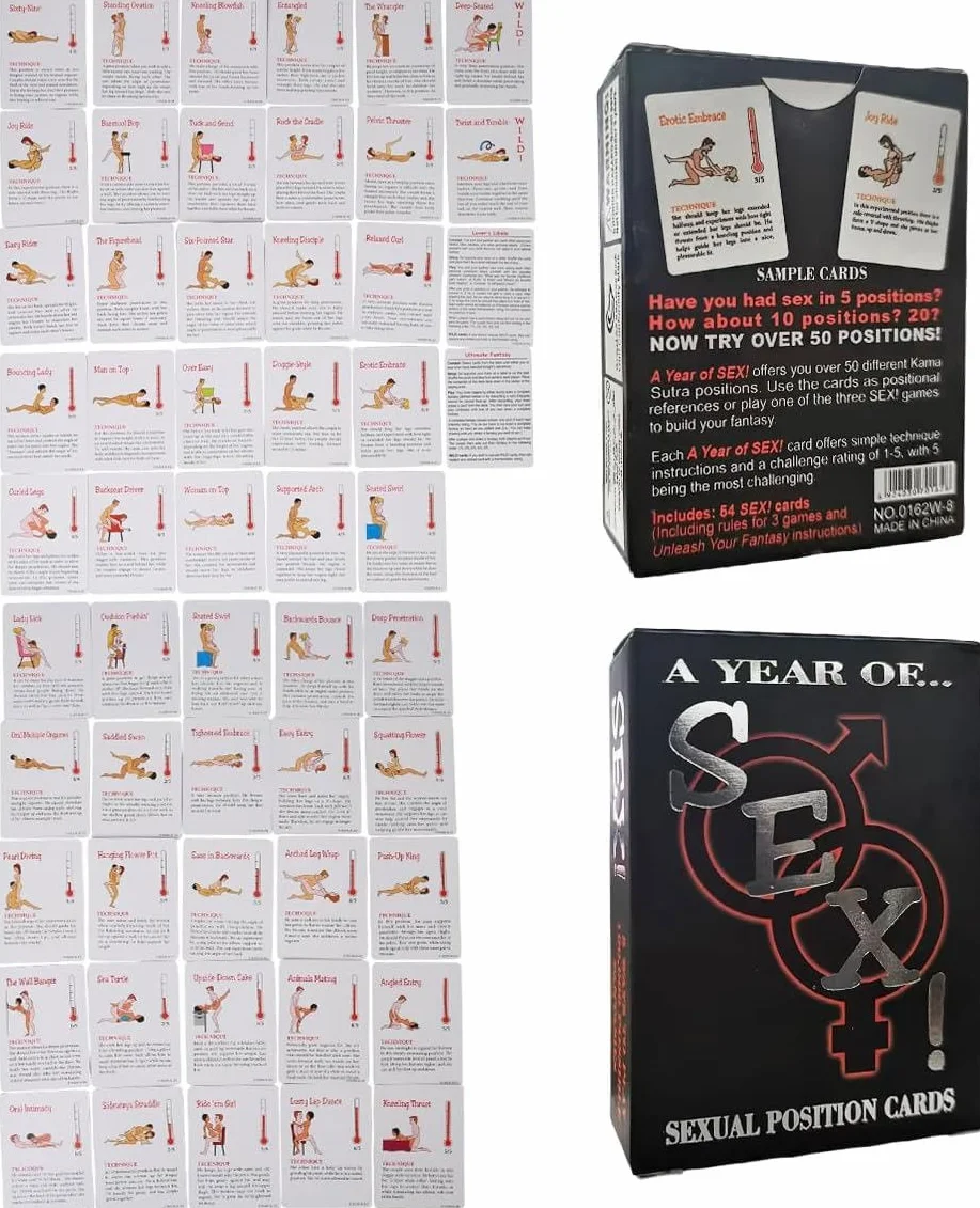 Kamasutra Poker Cards 50-Piece Adult Board Game for Couples