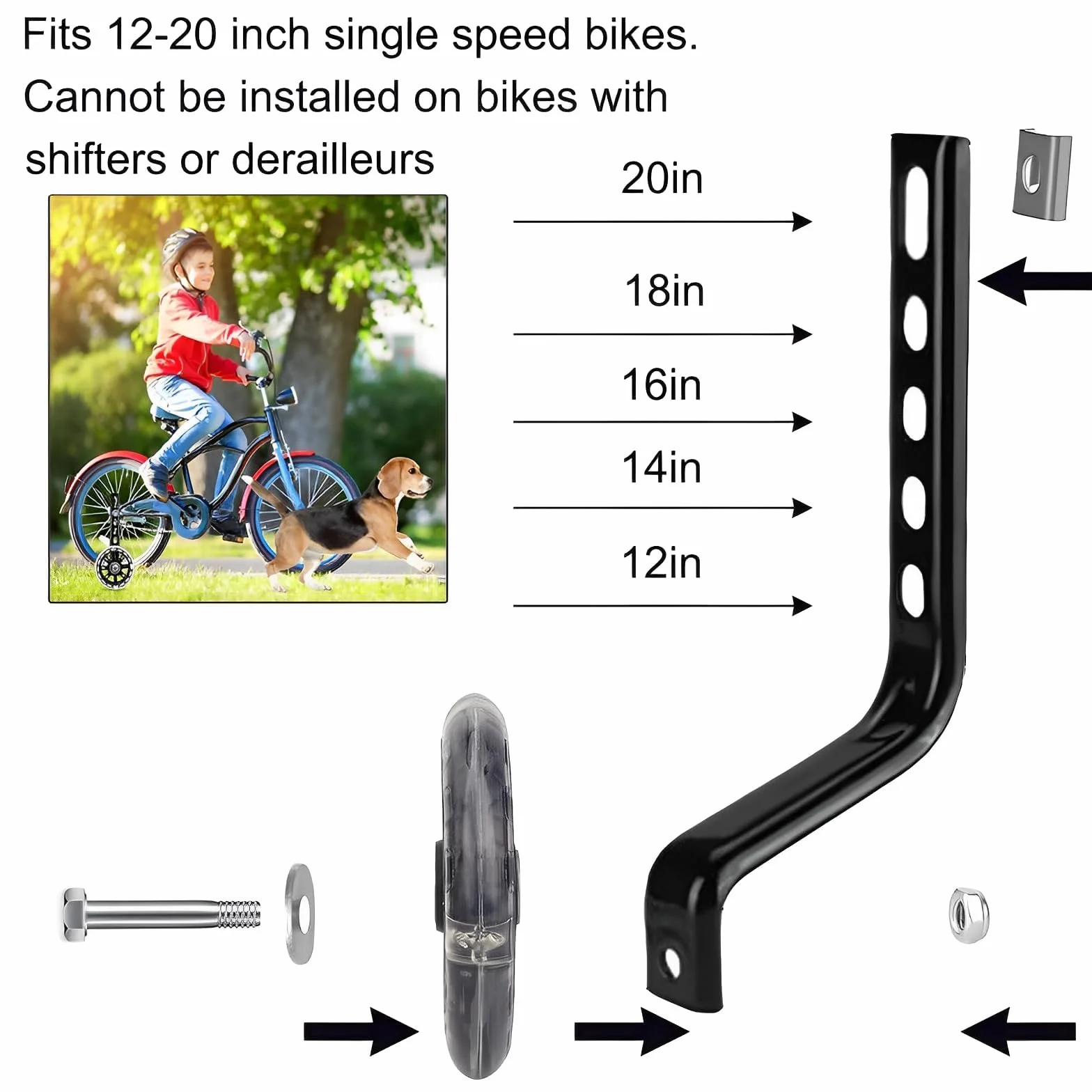 Rotelle Stabilizzatori per Bicicletta Bambino Training Wheels