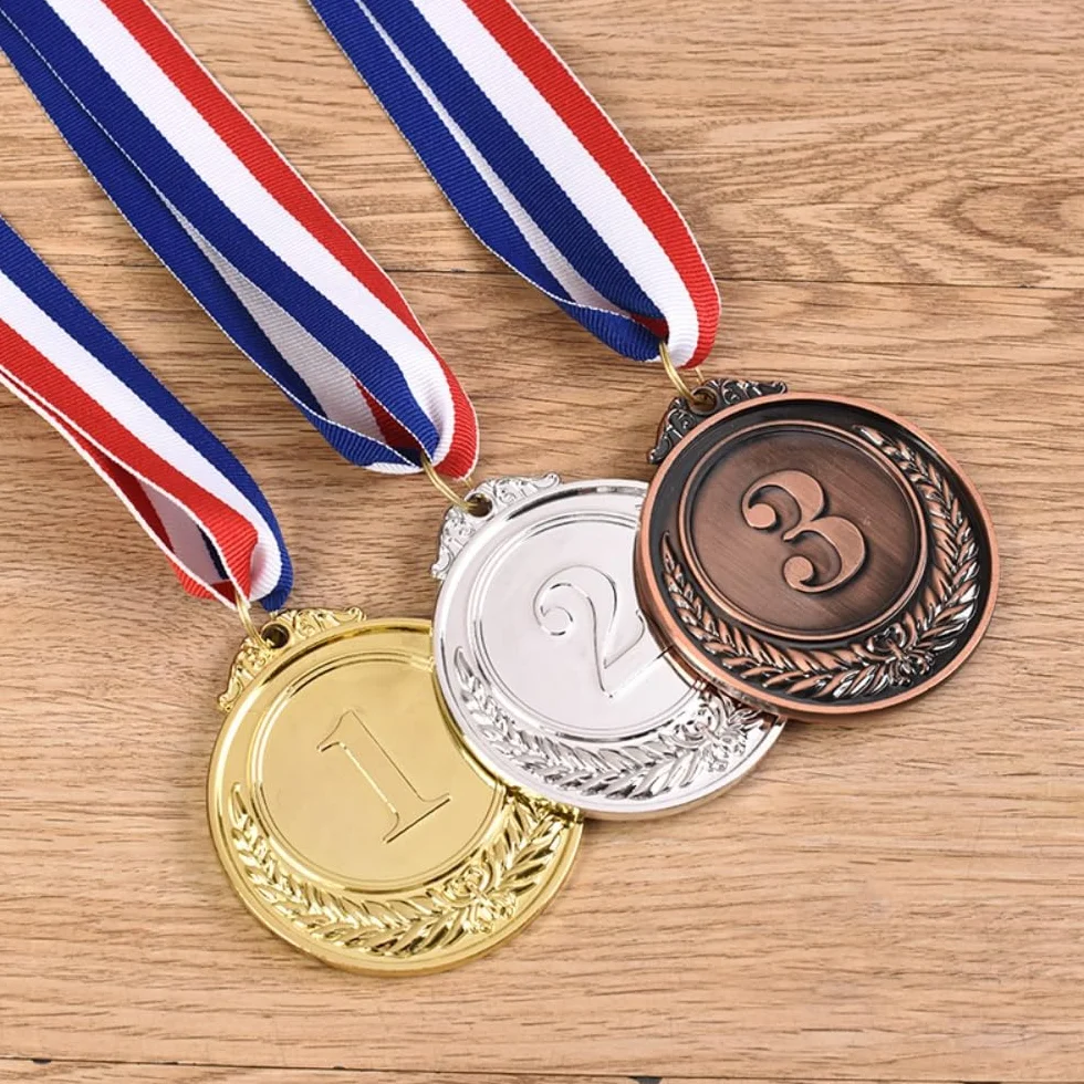 Medaglie per Premi Oro Argento Bronzo in Metallo per Adulti Giochi Concorsi