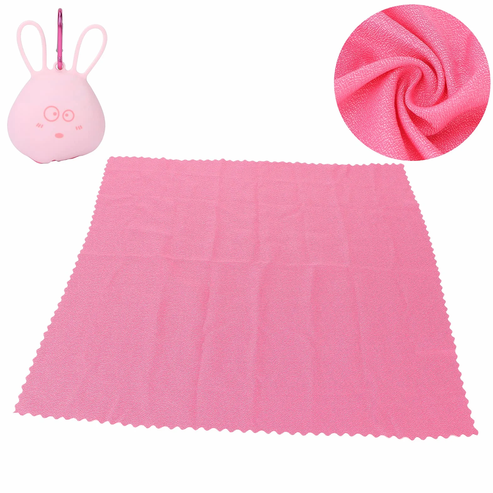 Asciugamano Rinfrescante Freddo Istantaneo con Custodia in Silicone, Viaggio per Bambini e Donne, Bandana Palestra Ad Asciugatura Rapida