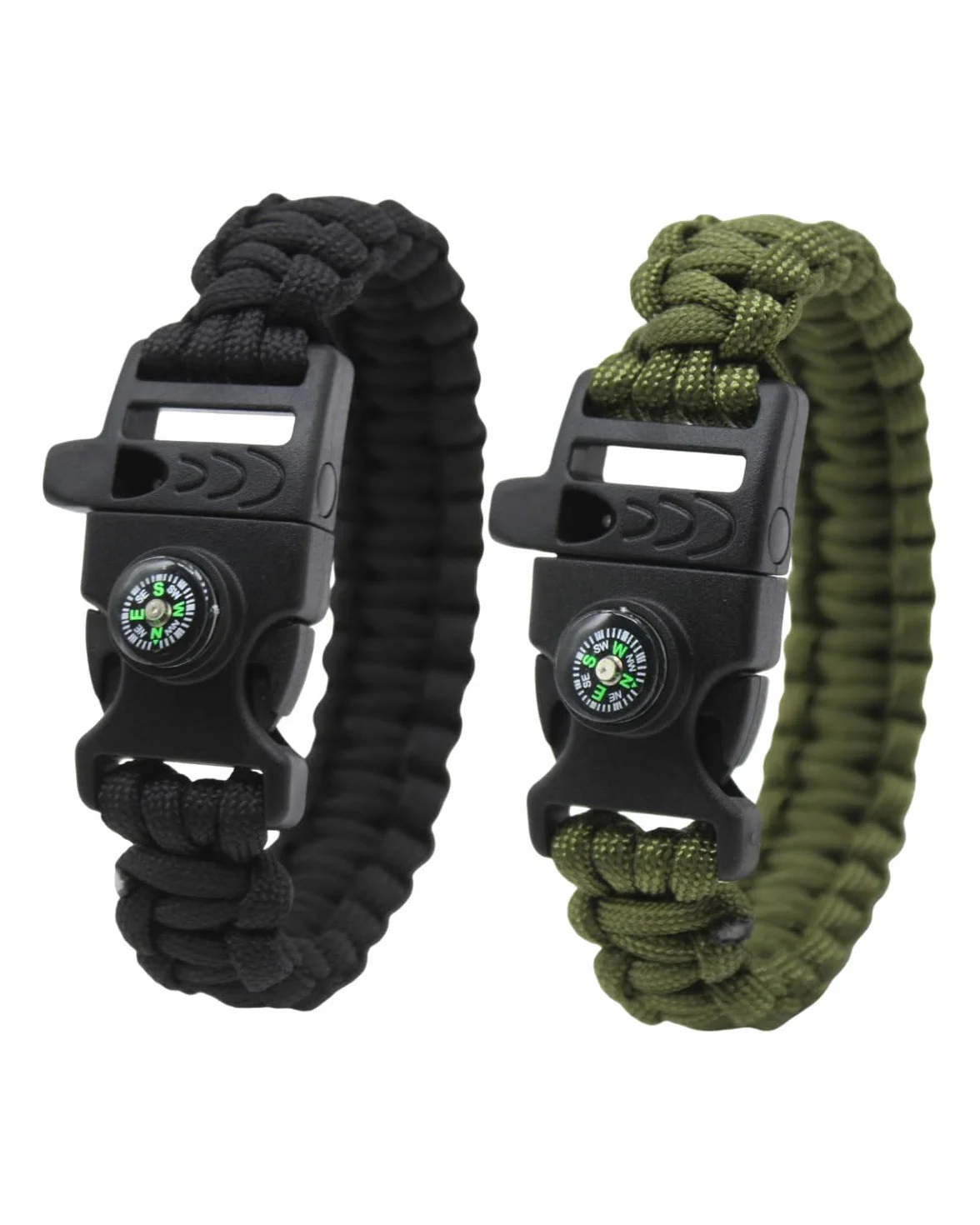 Bracciale Intrecciato in Corda Paracadute Multifunzione Sopravvivenza Outdoor