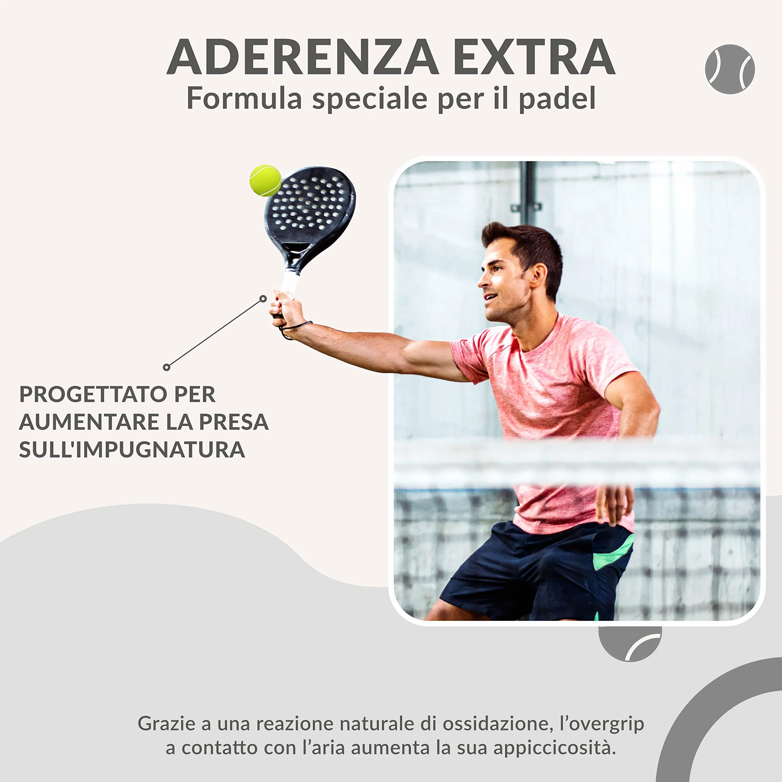 Palbea OverGrip Padel Bianco Extra Aderente Confezione da 3/6/12/22/60 Pezzi - Grip Padel Antiscivolo - Elevato Assorbimento del Sudore - Superficie Morbida
