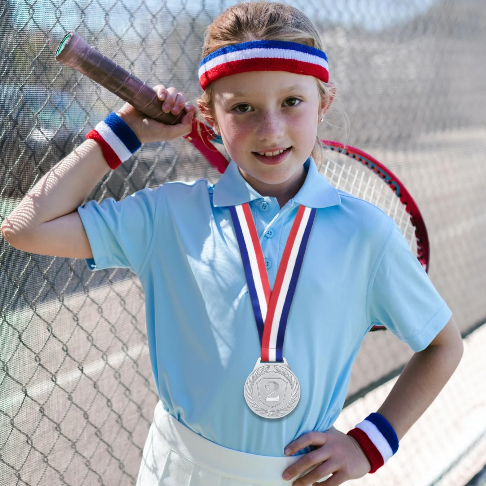 Medaglie per Bambini 3 Pezzi Oro Argento Bronzo con Nastro, Medaglia in Metallo per Giornata Sportiva