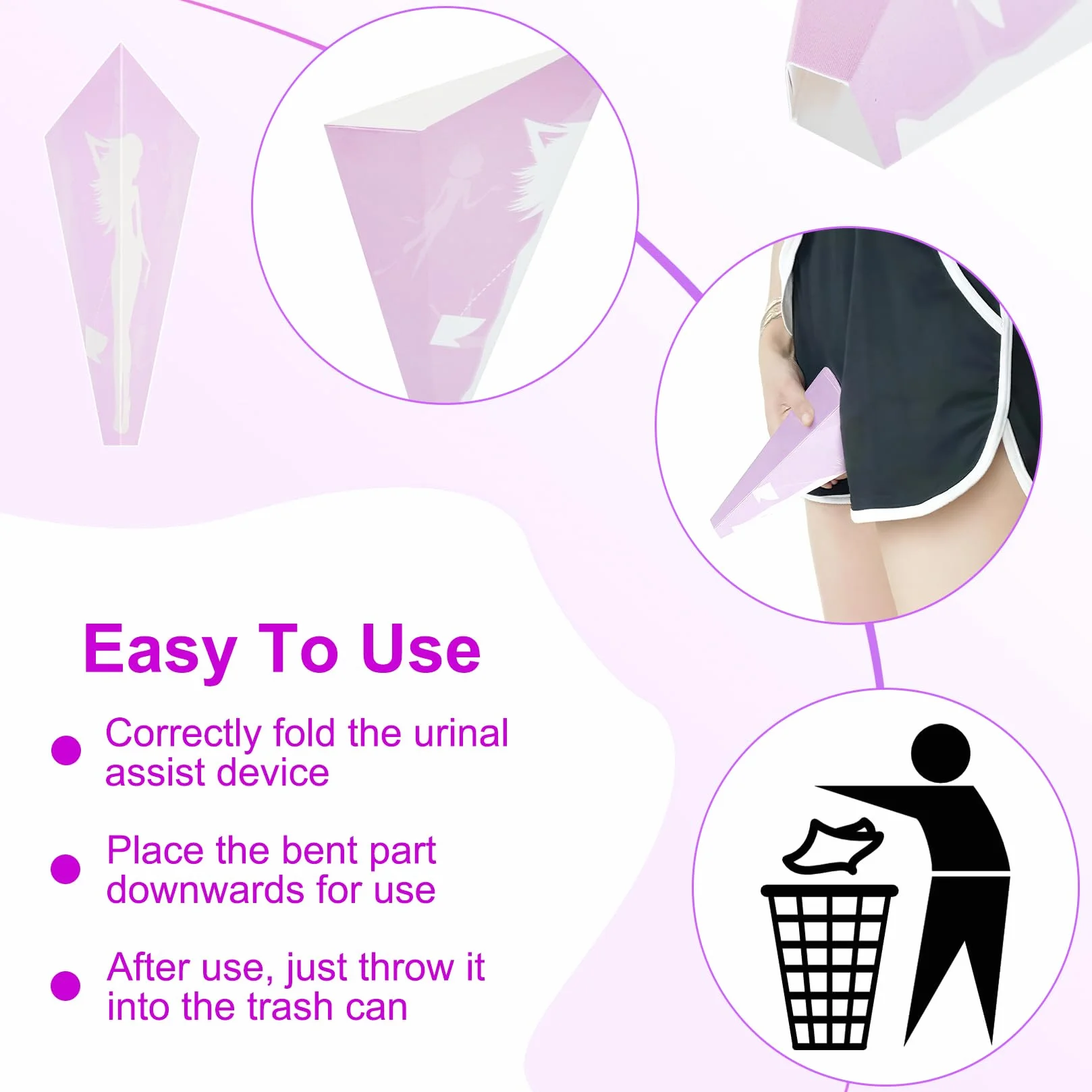 38 Pz Imbuto per Pipi Donna in Pied, Orinatoio Portatile Donna, Urinella per Donne in Carta Impermeabile per Movimento Femminile, Orinatoio Coppetta Riutilizzabile per Viaggio Campeggio
