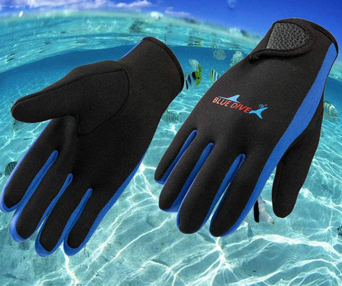 Guanti in neoprene da 1,5 mm antiscivolo per immersioni subacquee e snorkeling