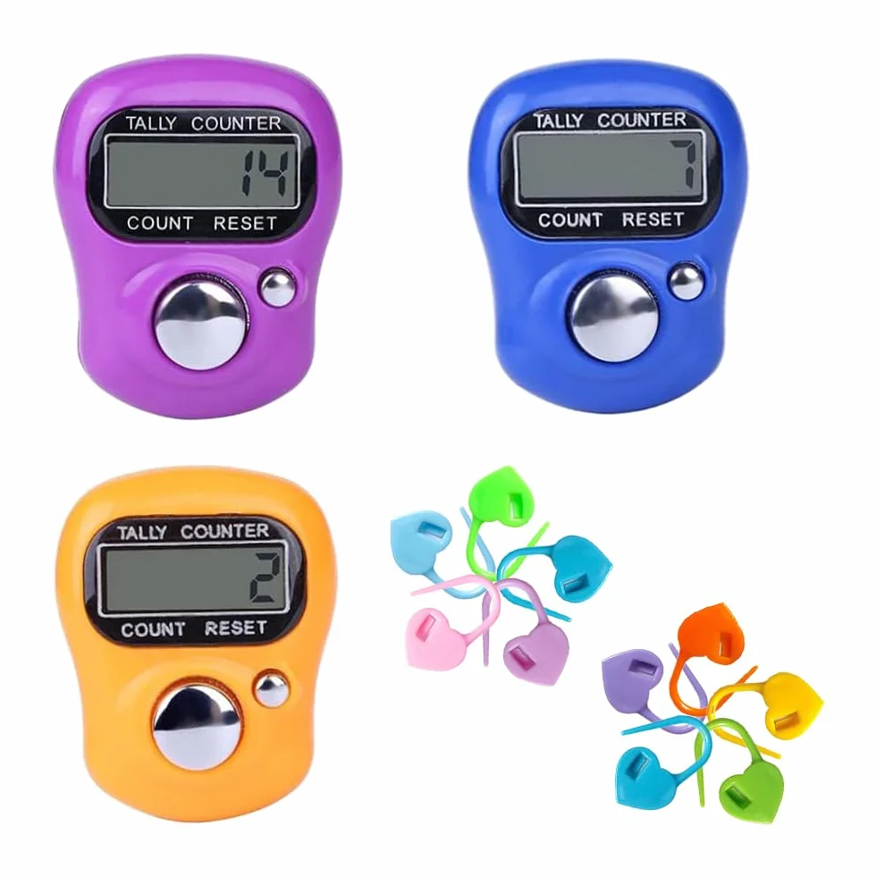Contatore Elettronico Digitale 3 Pezzi Mini Finger Counter Hand Held Display